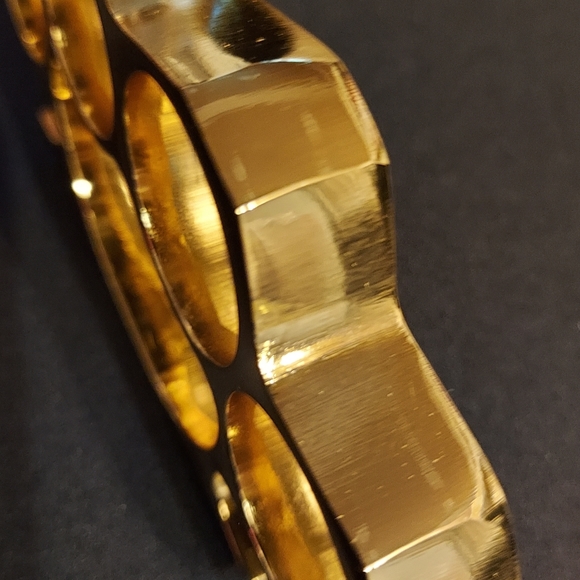 Belt Buckle Knuckles Solid Steel, Gold Polished Finish - Picture 2 of 4